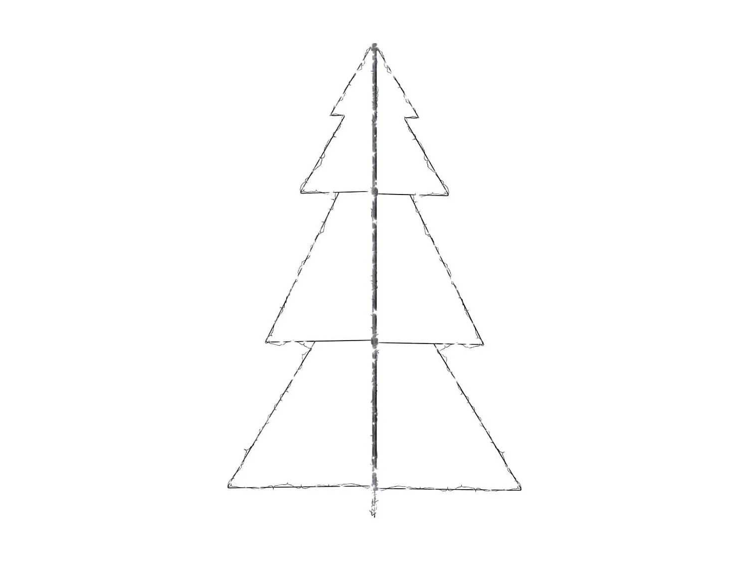 Kegelkerstboom 240 LED's binnen en buiten 118x150 cm