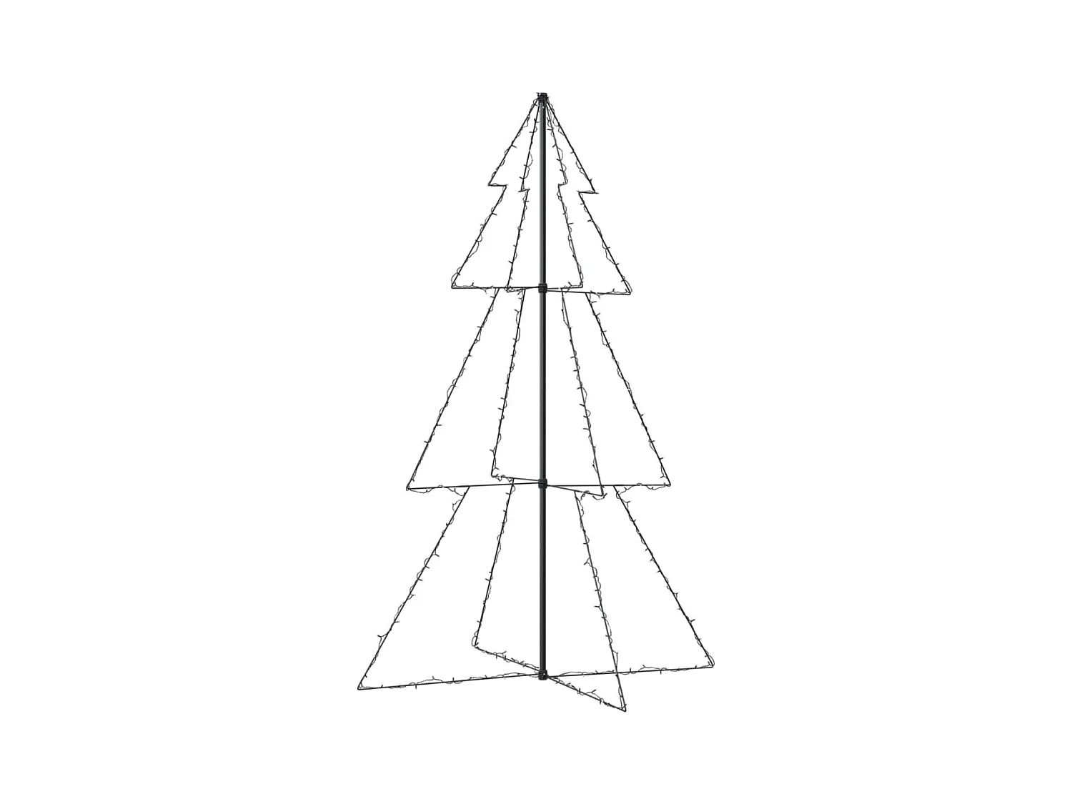 Árvore de Natal em cone 240 LEDs 118x180 cm interior e exterior