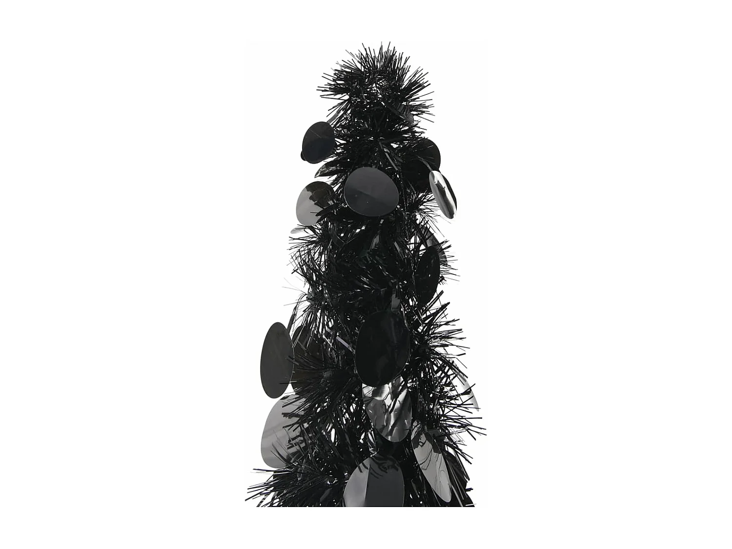 Sapin de Noël artificiel escamotable noir 180 cm PET