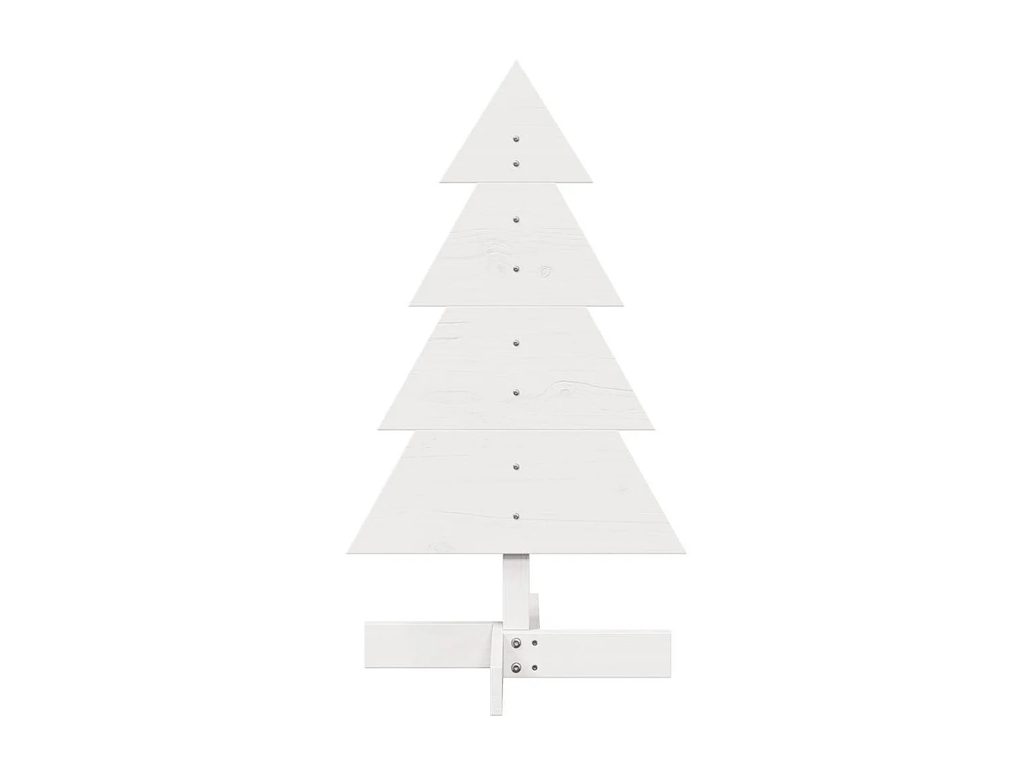Arbre de Noël en bois pour décoration blanc 80 cm pin massif