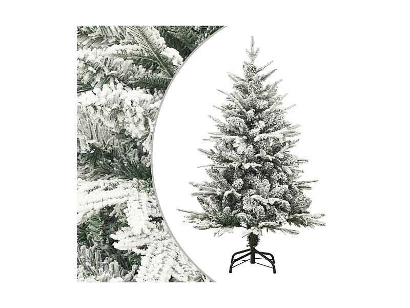 Kunstkerstboom met sneeuw 120 cm PVC en PE groen