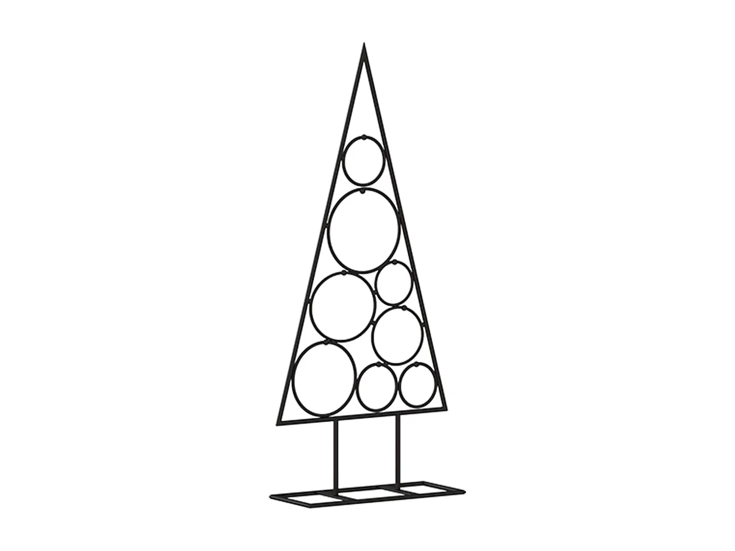 Arbre de Noël en métal pour décoration noir 60 cm