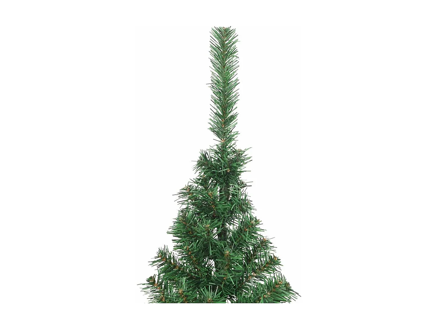 Meia árvore de Natal artificial com suporte 180 cm PVC verde