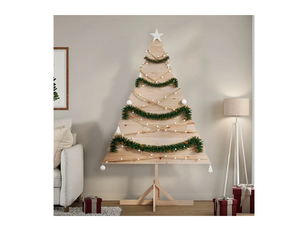 Arbre de Noël en bois pour décoration 180 cm bois massif