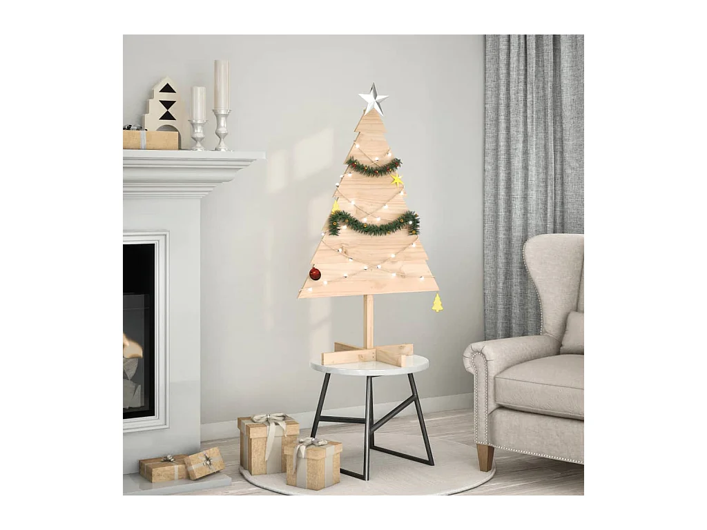 Arbre de Noël en bois pour décoration 110 cm bois massif