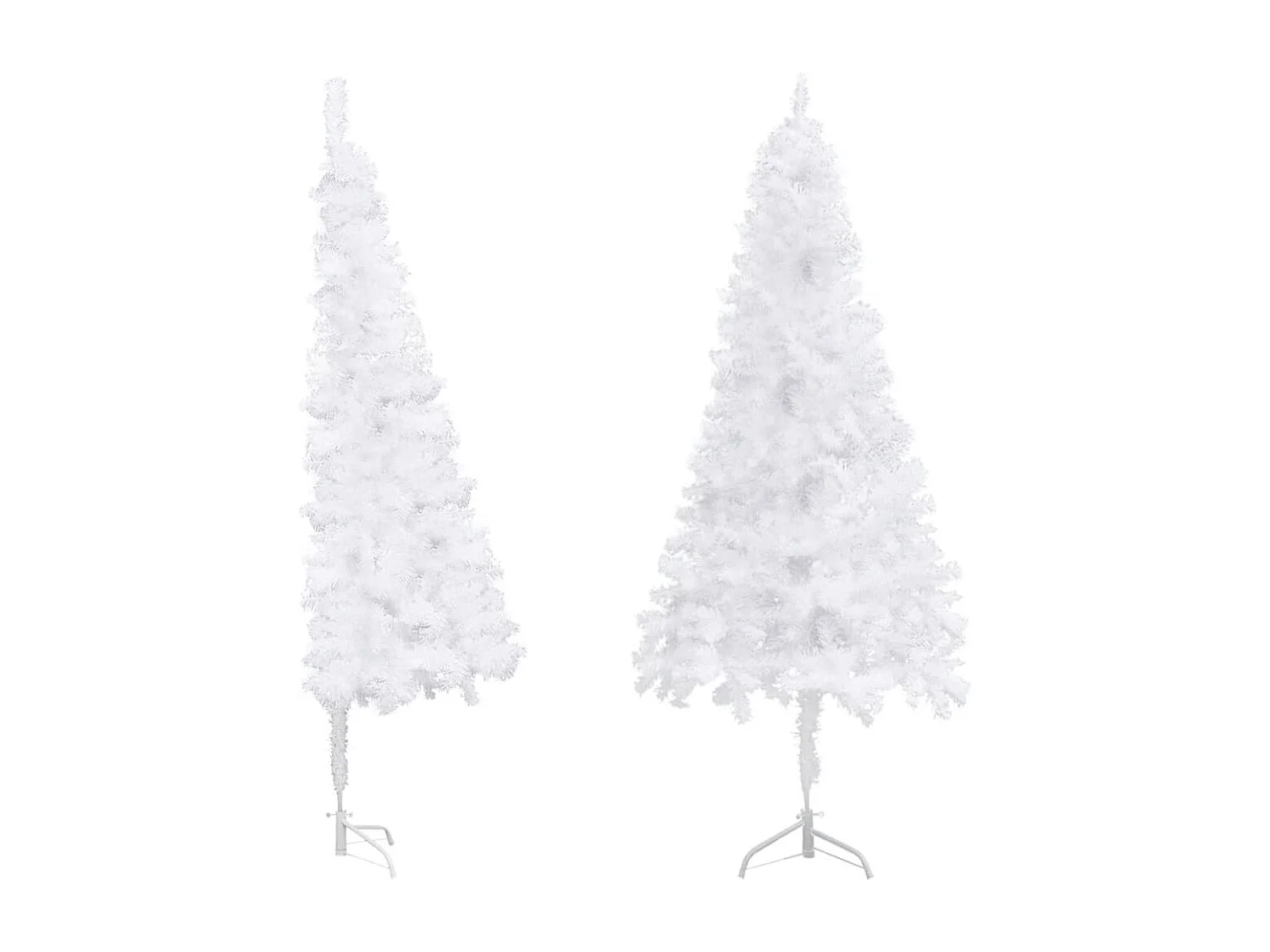 Sapin de Noël artificiel d'angle Blanc 210 cm PVC