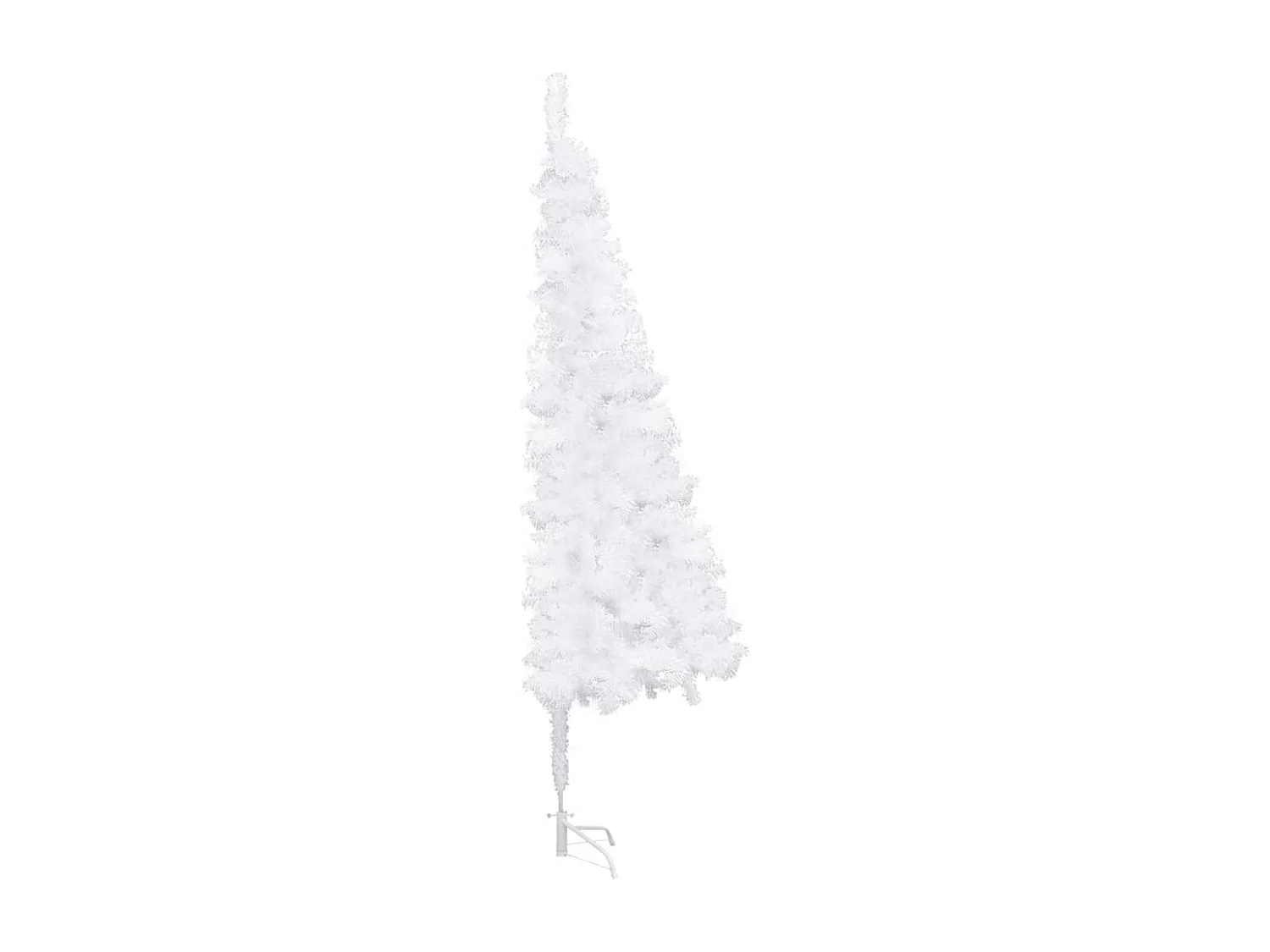 Sapin de Noël artificiel d'angle Blanc 210 cm PVC