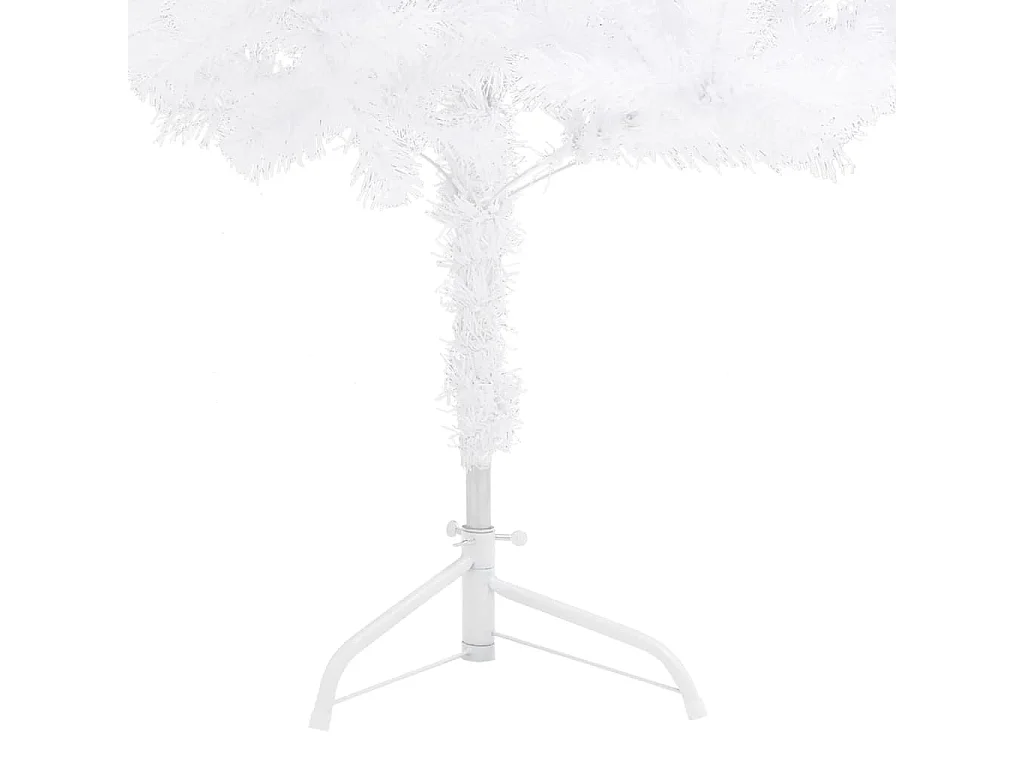 Sapin de Noël artificiel d'angle Blanc 210 cm PVC