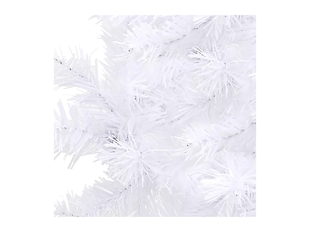 Árbol de Navidad artificial de esquina blanco 210 cm PVC