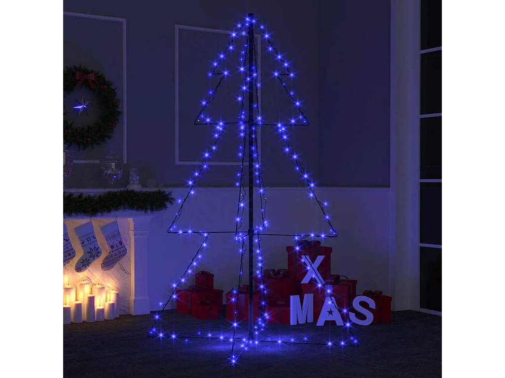 Arbre de Noël cône 200 LED d'intérieur/d'extérieur 98x150 cm