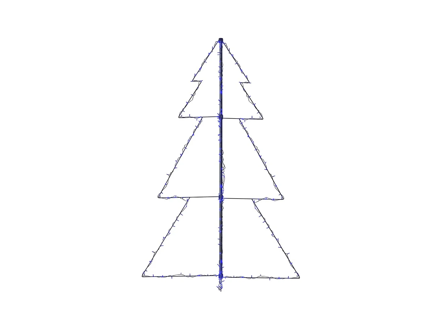 Arbre de Noël cône 200 LED d'intérieur/d'extérieur 98x150 cm