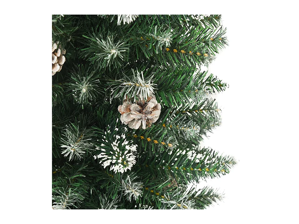 Sapin de Noël artificiel mince avec support 240 cm PVC