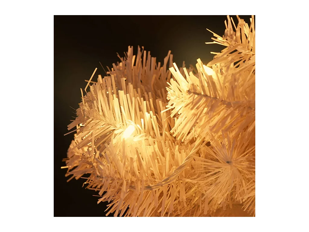 Árbol de Navidad espiral con macetero y LEDs blanco PVC 120 cm