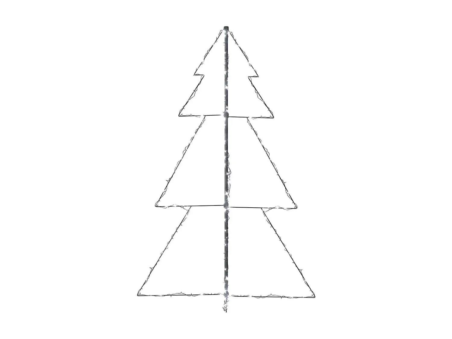 Árbol de Navidad 200 luces LED interior y exterior 98x150 cm