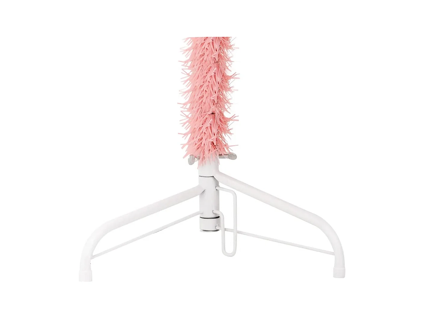 Medio árbol de Navidad artificial con soporte rosa 150 cm