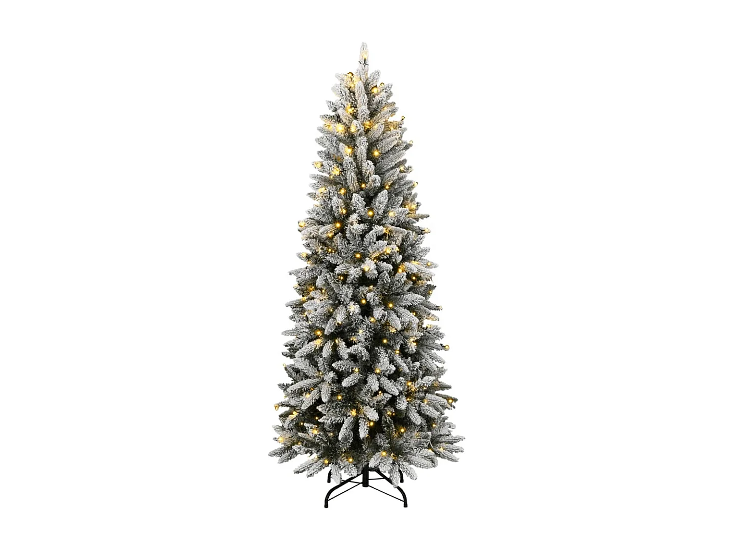 Kunstkerstboom met 300 LED's en sneeuw 210 cm