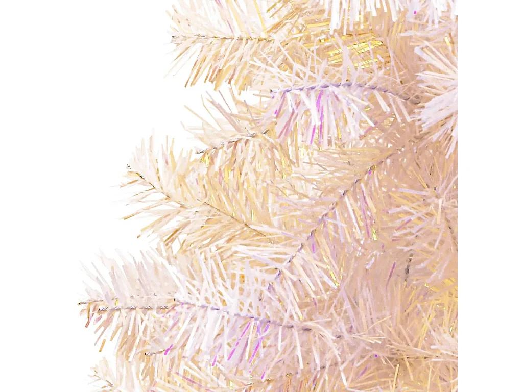Sapin de Noël artificiel pointes iridescentes Blanc 240 cm PVC