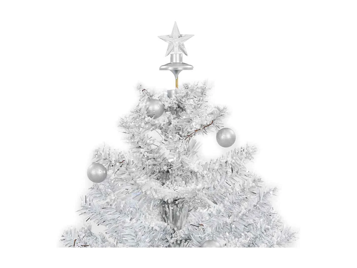 Arbre de Noël neigeux avec base de parapluie Blanc 75 cm