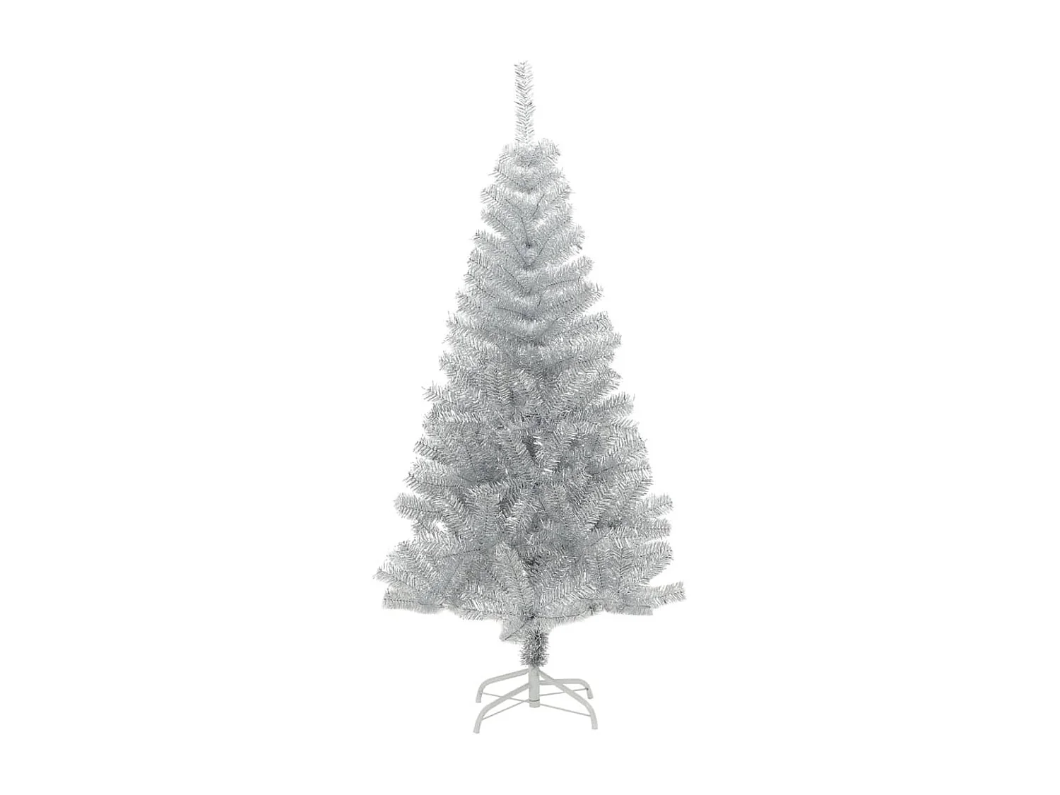 Sapin de Noël artificiel avec support argenté 120 cm PET