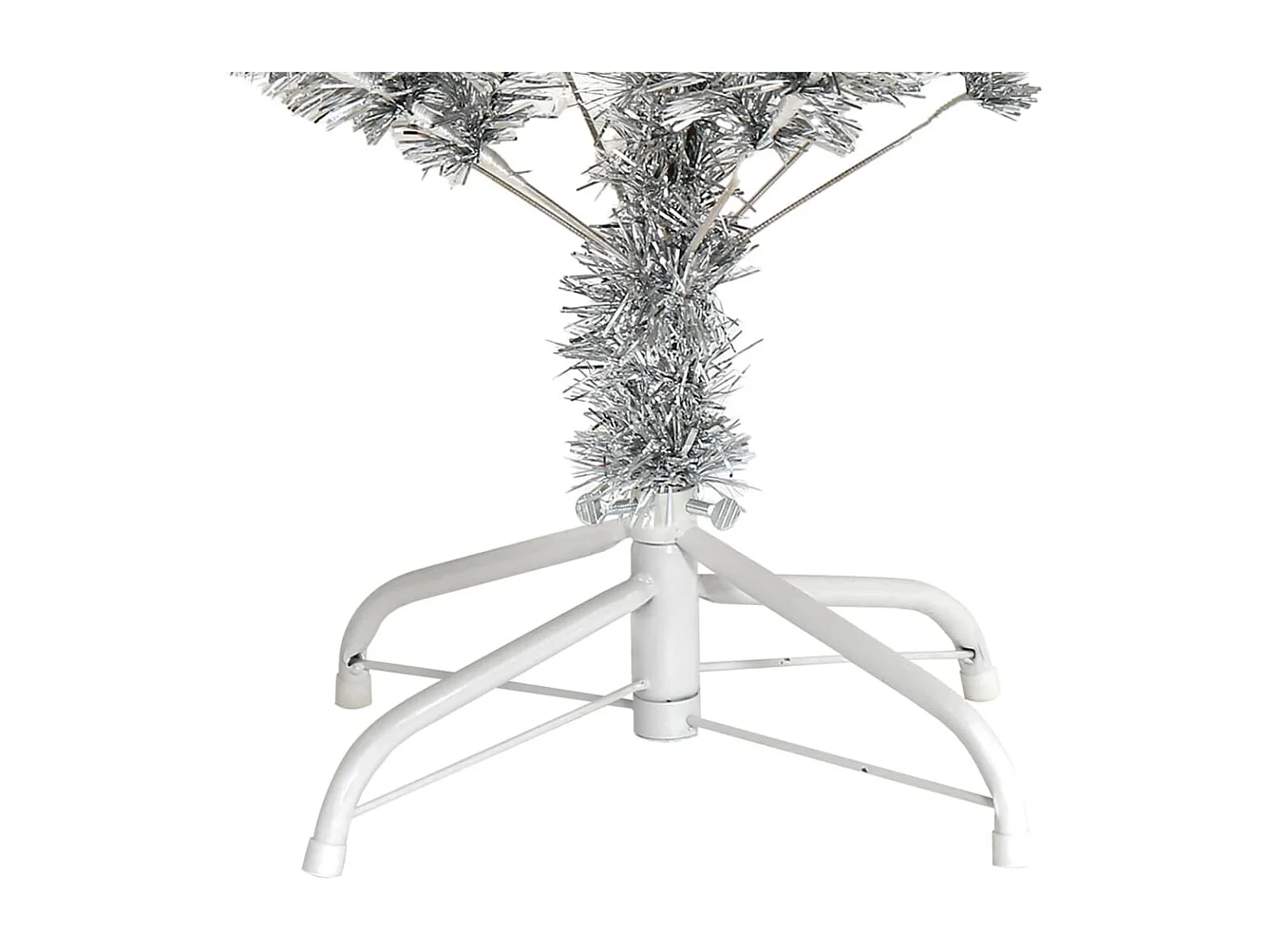 Sapin de Noël artificiel avec support argenté 120 cm PET