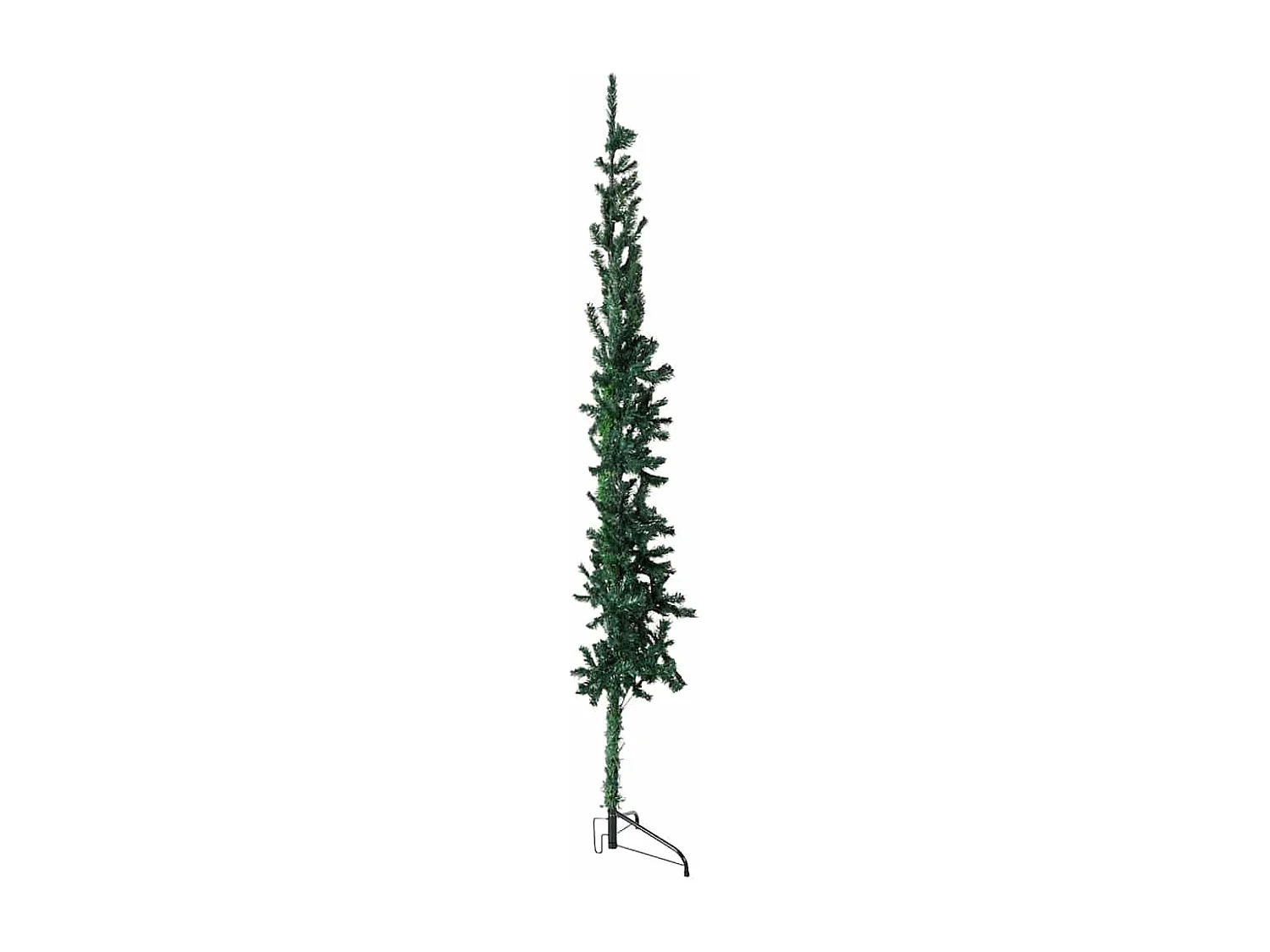 Kunstkerstboom half met standaard smal 180 cm groen