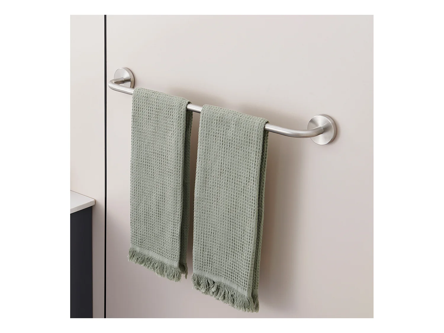 Hydromassage Douchekolom met LCD-scherm Temperatuurweergave, met 4 massagestralen + 60 cm Inrte-Badkamer Handdoeken Zelfklevend/RVS Boren