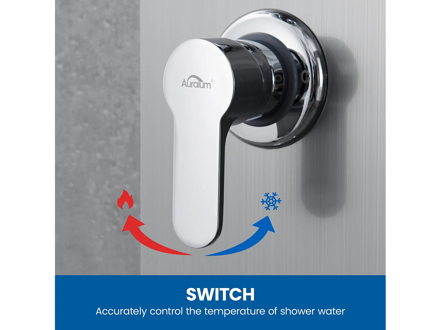 AURALUM MAX Panneau de Douche Colonne de Douche Hydromassante LED Panneau de Douche en Acier Inox Brossé avec 3 Jets de Massage pour Salle de bain