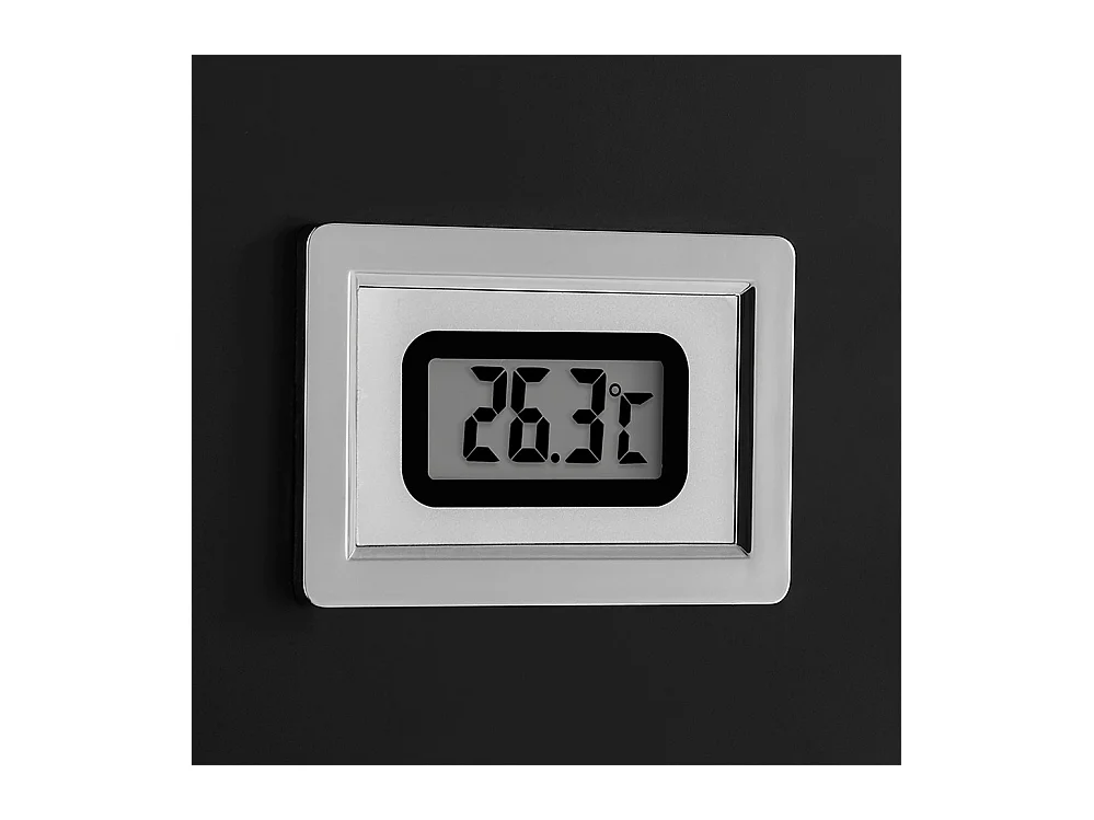 Panneau Colonne Douche Hydromassante Noir,en Inox avec 6 Grandes Buses Massants,Écran LCD+Porte-Serviettes de Salle de Bain,Auto-adhésif/ Perçage,60CM