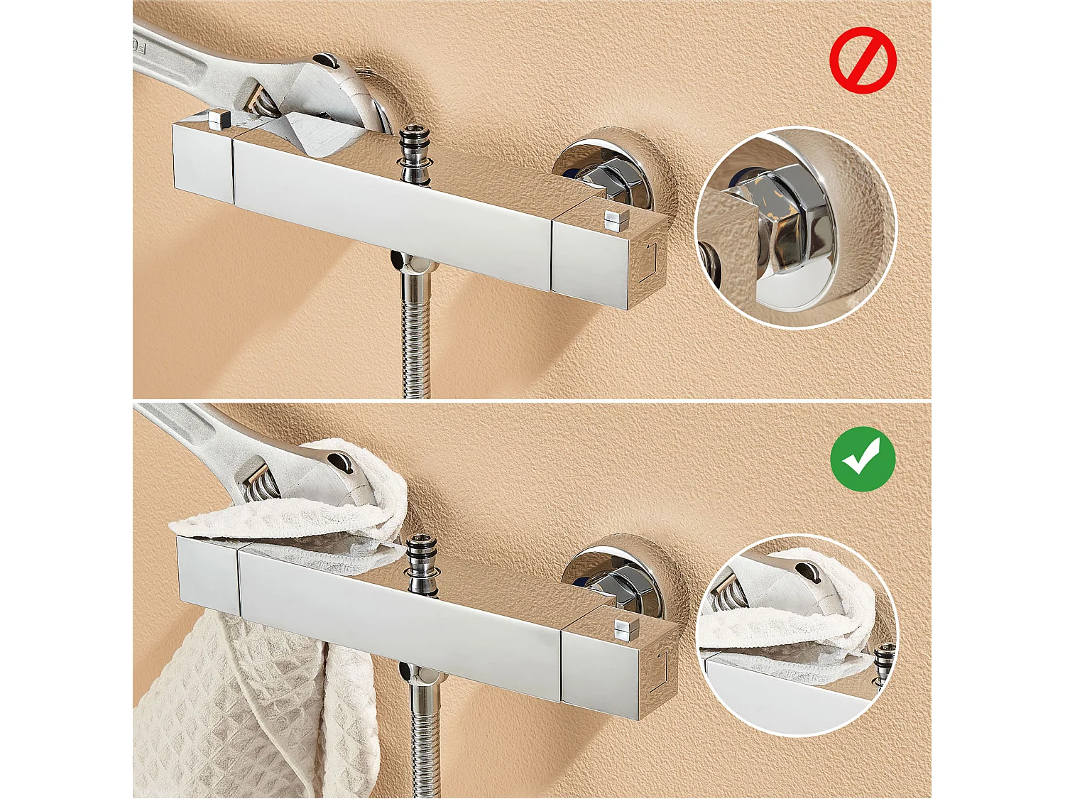 AURALUM MAX Columna DuchaTermostática 2 Funciones Conjunto Ducha Termostato,Cabeza Ducha 12 pulgadas,Sistema Ducha,Altura Ajustable 96-130cm,Cromado