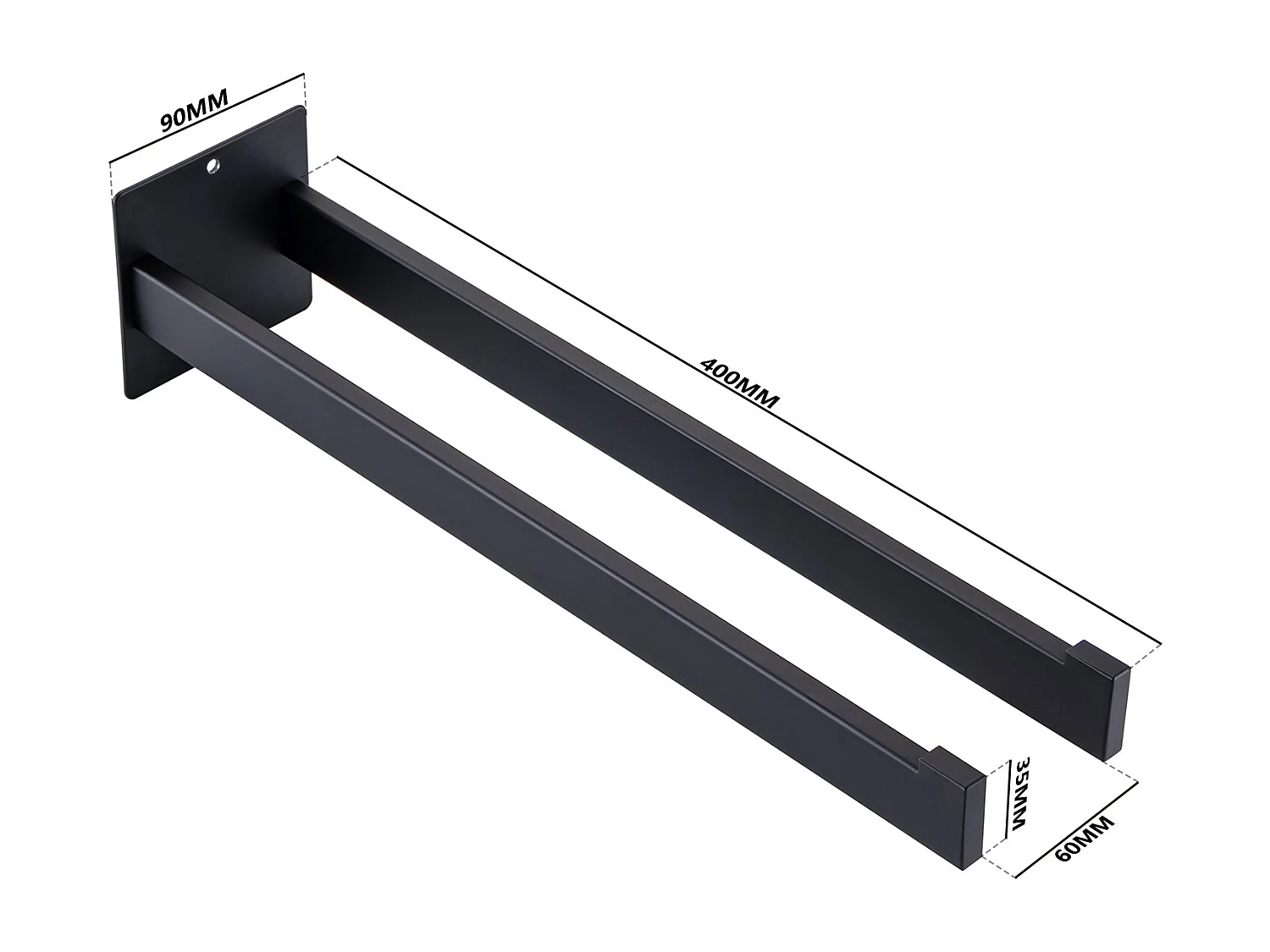 Colonne Douche Thermostatique Noir de 38°C avec Mitigeur,Réglable Hauteur 90-116cm+Porte Serviette Salle Bain Adhésif,Barres Porte Serviettes Mural