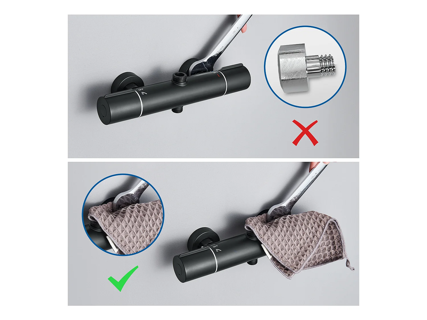Zwarte douchekolom met thermostatische mengkraan, douchemengkraan met douchekop, handkop 3 stralen, in hoogte verstelbaar 840-1210mm