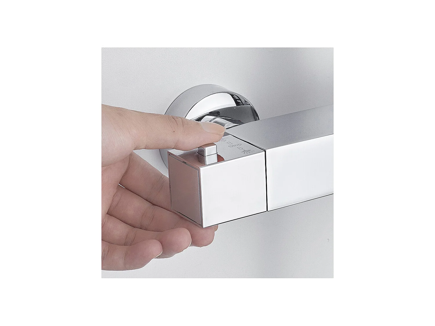 Quadratisches Duschsystem Duschsäule mit Mischbatterie Thermostatische Duschsäule Duschsystem Messingkörper