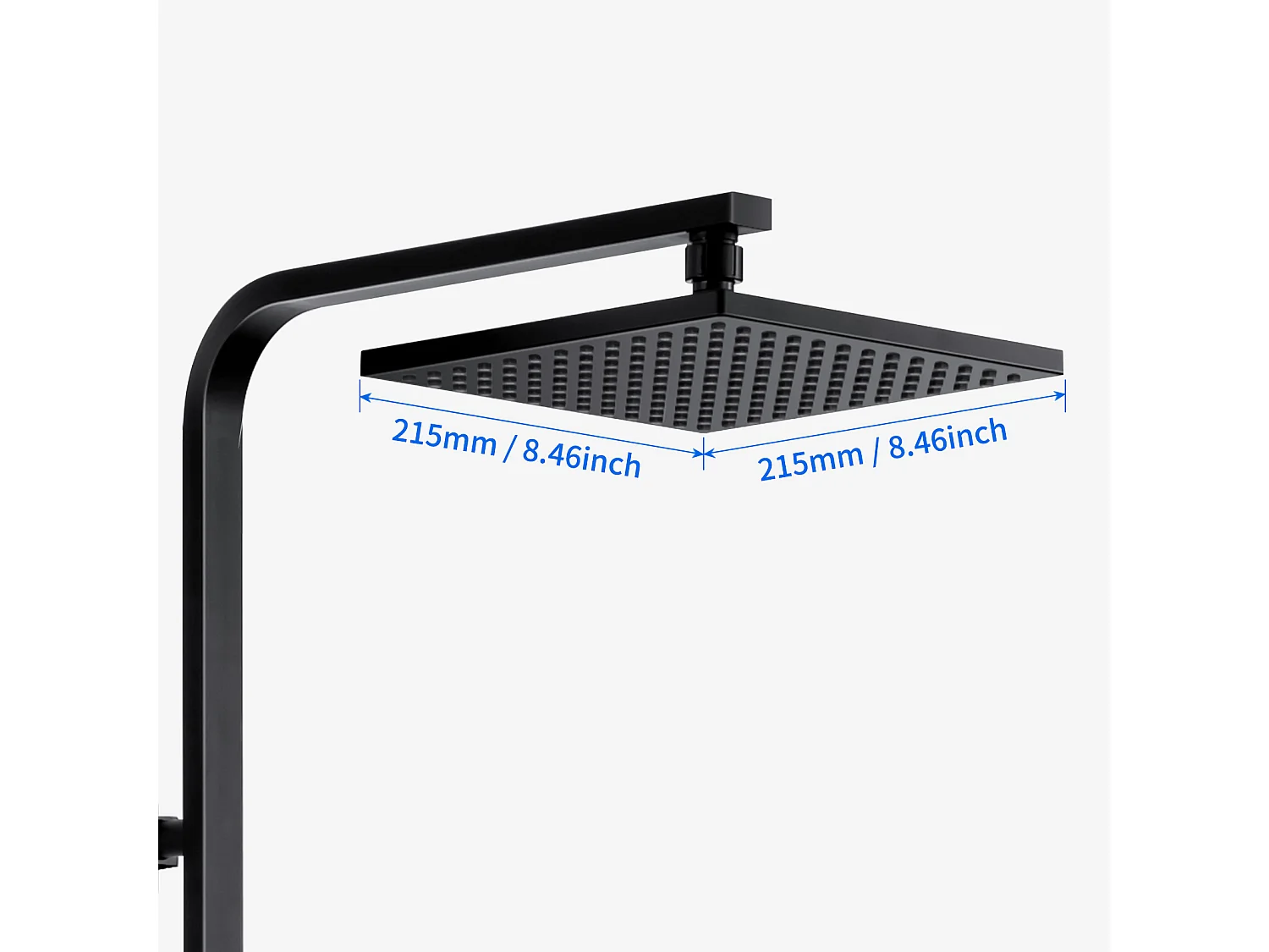 AURALUM MAX Colonne Douche Thermostatique, Colonne de Douche Noir Réglable Hauteur, Colonne de douche avec mitigeur,Mitigeur Douche pour Salle  Bain