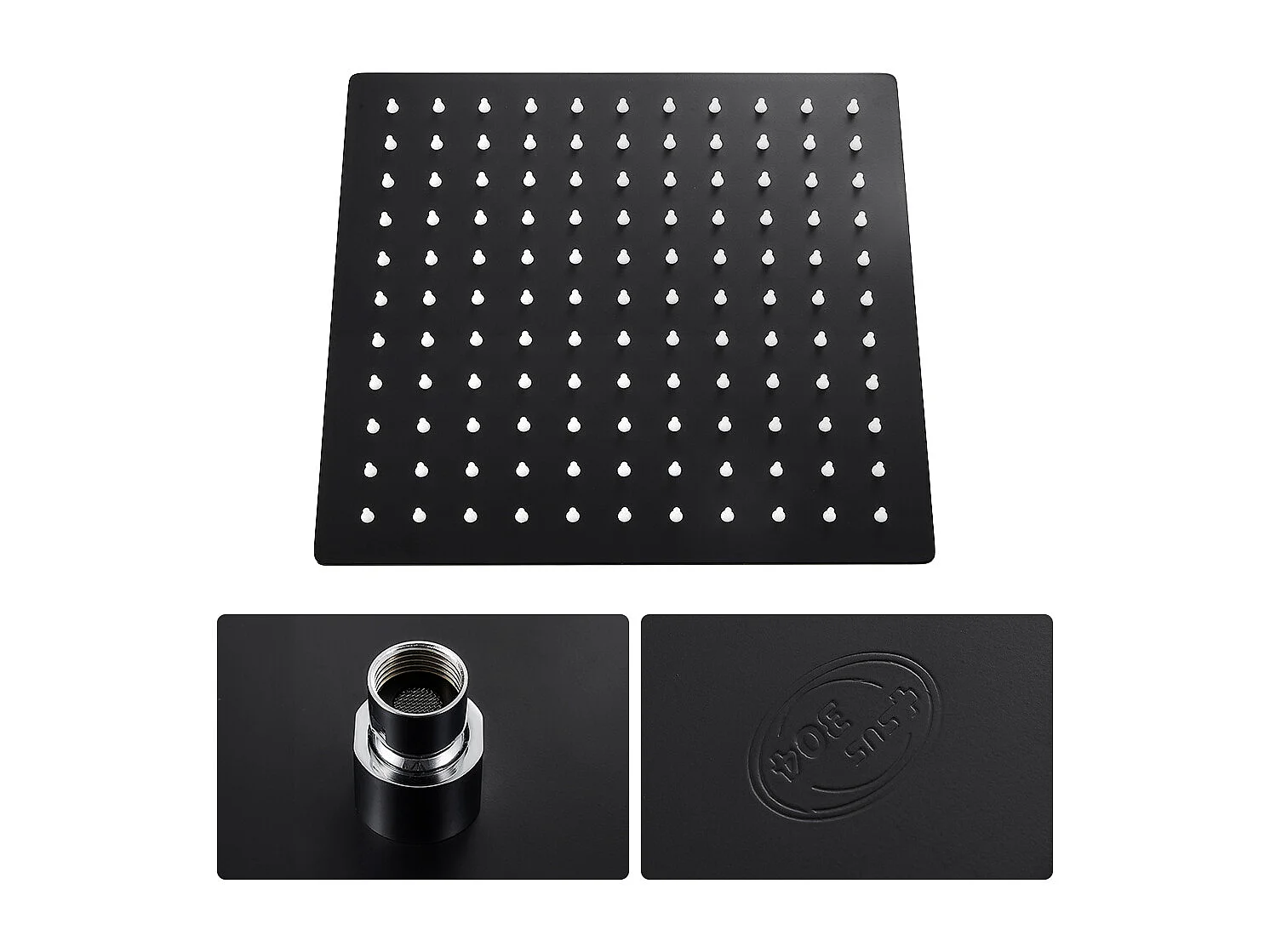 AURALUM MAX  Colonne de Douche Thermostatique, Noir, Ensemble de Douche Thermostatique en Laiton, avec Mitigeur,Hauteur Réglable