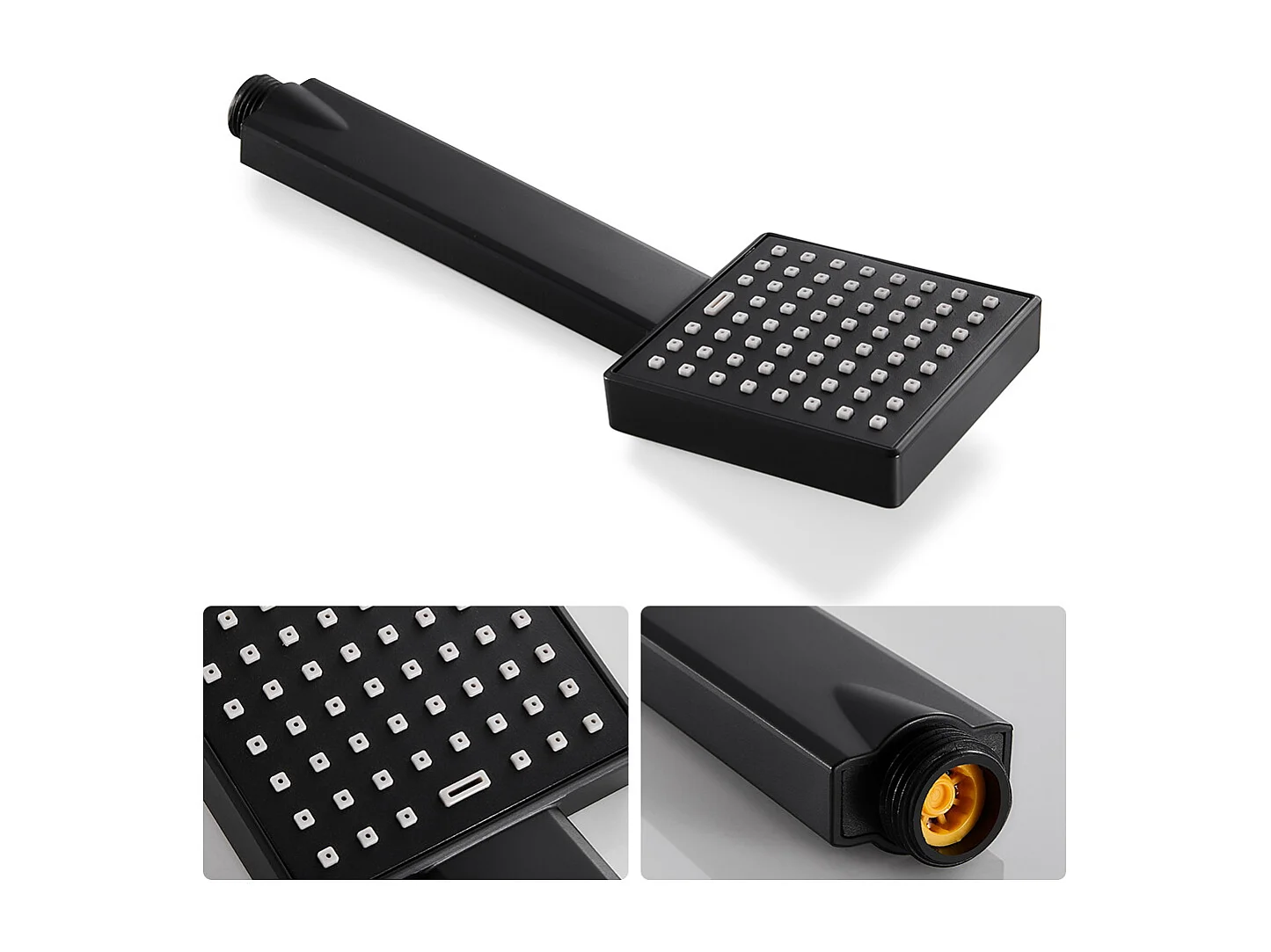 Colonna doccia termostatica Set doccia nero Altezza regolabile Set doccia nero con miscelatore Sistema doccia pioggia per bagno