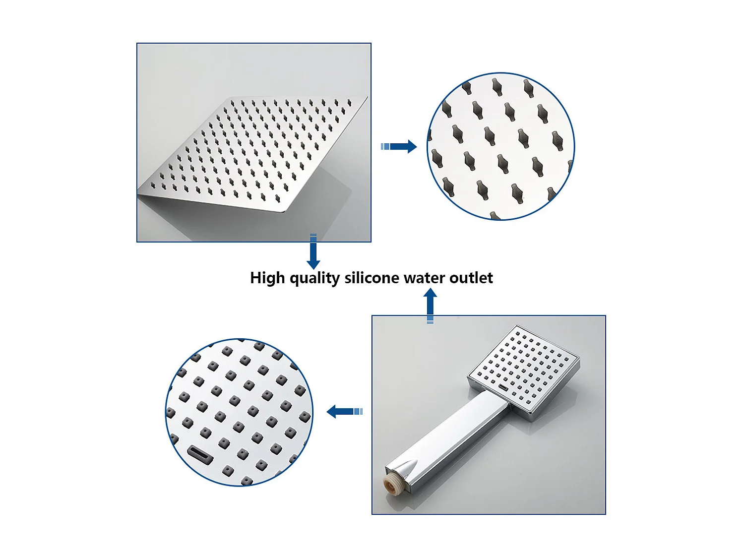 Colonna Doccia Termostatica Set Doccia Con Soffione Doccia da 10 Pollici Sistema Doccia in Ottone Altezza Regolabile per Bagno