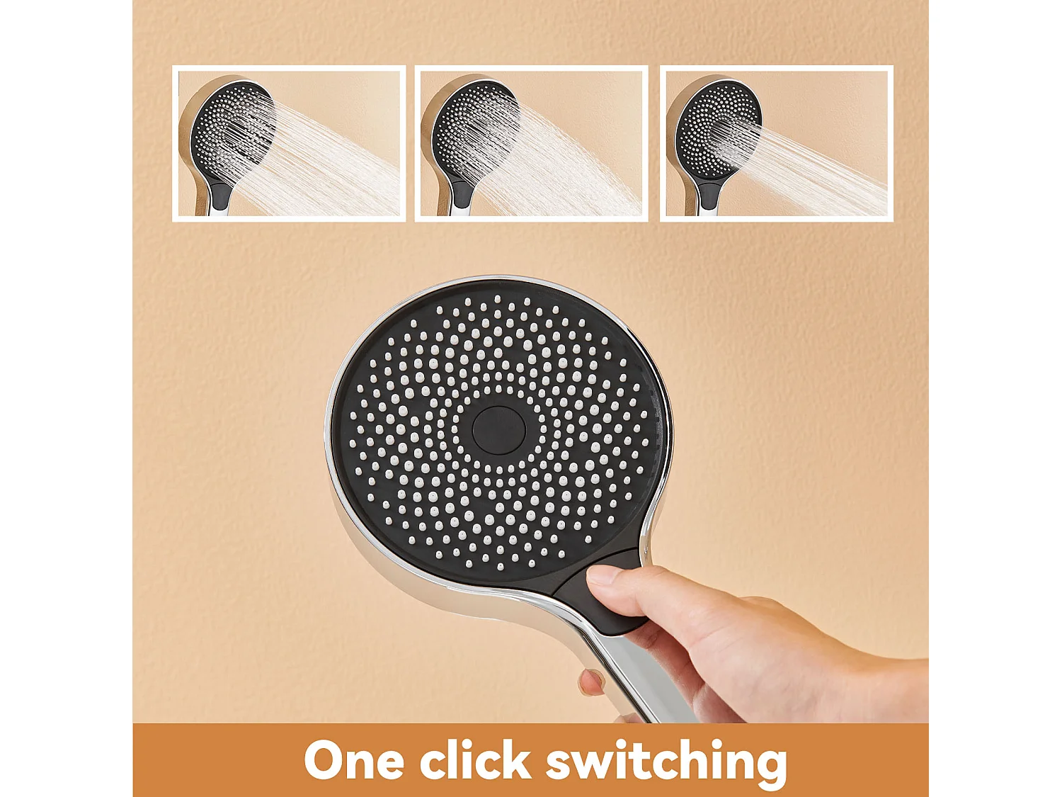 AURALUM MAX Colonne Douche Chromé,avec Mitigeur,Ensemble de Douche Réglable en Hauteur103-139 cm,Mitigeur Douche avec Douche de tête/Douchette 3 Jets