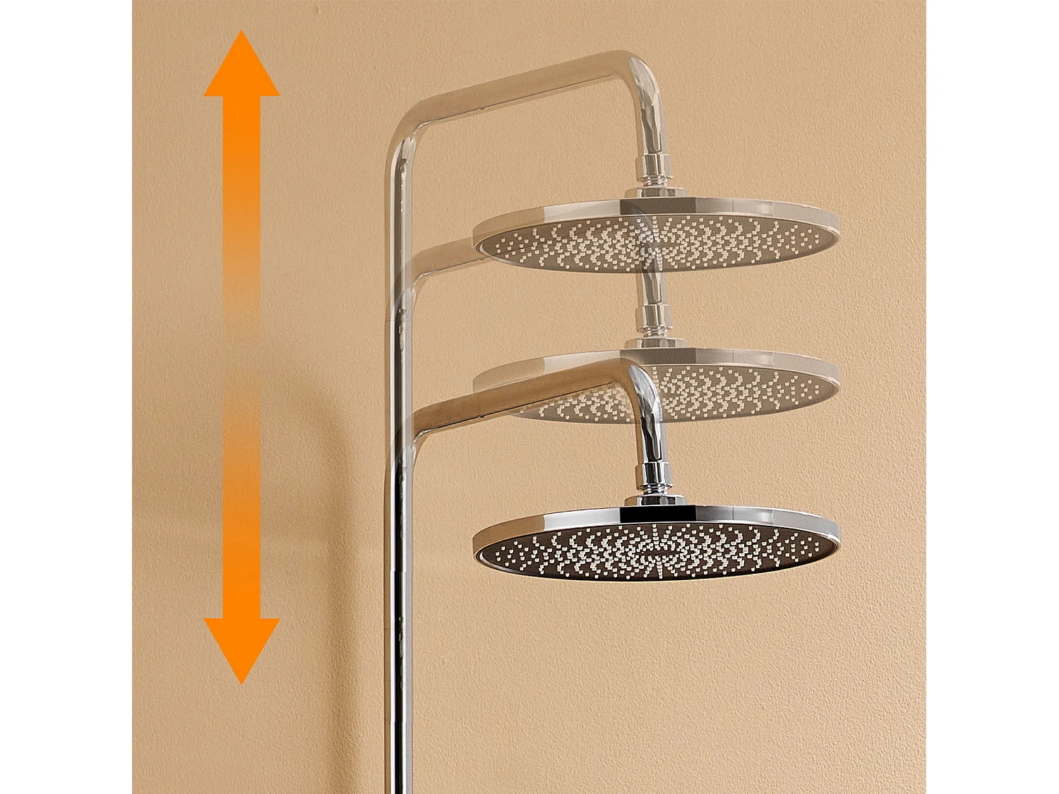 Colonne de Douche,Colonne Douche avec Mitigeur Hauteur Réglable,Mitigeur Baignoire avec Tête Douche 26 * 26cm,Pommeau à main 3 Jets Salle Bain