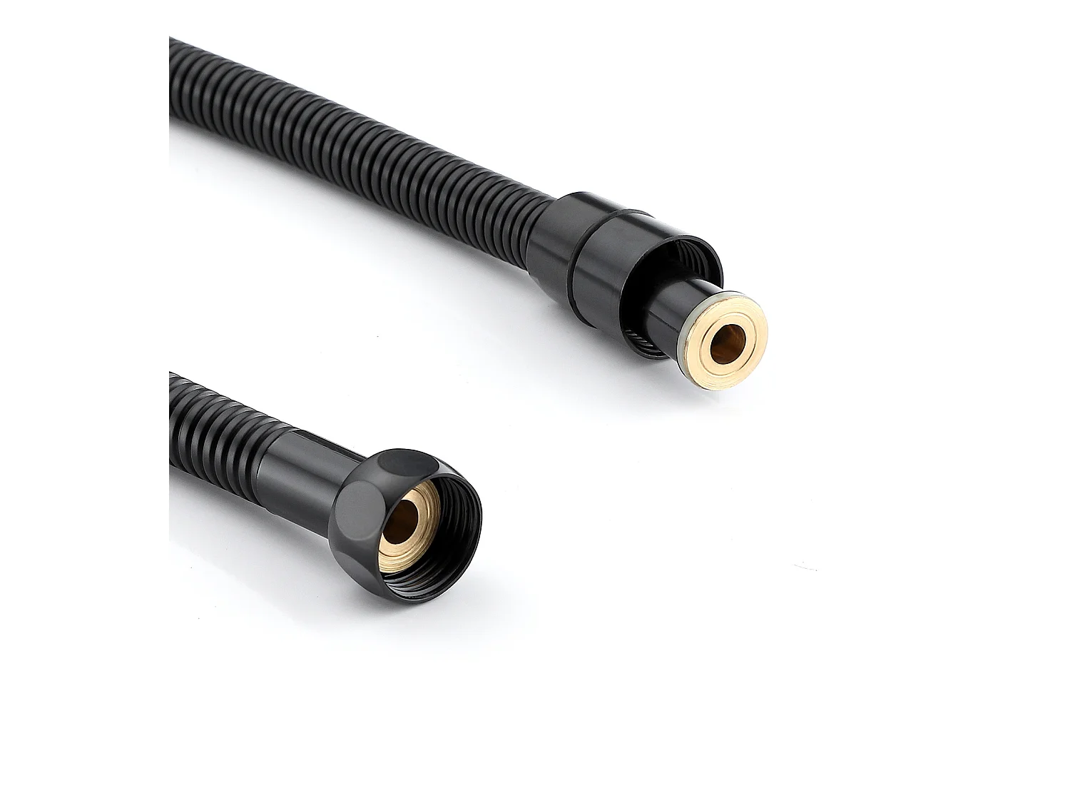 Columna de Ducha Negra con Grifos Conjunto de Ducha Altura Ajustable 2 Funciones con Ducha de Cabeza y Ducha de Mano