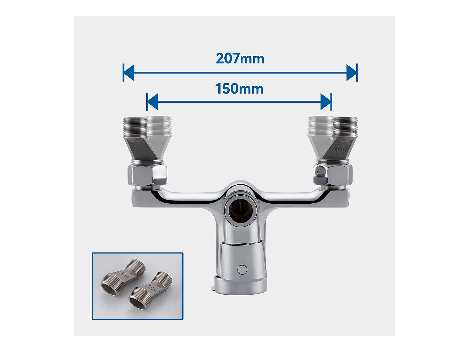 Columna Ducha Mecánica, AURALUM MAX Columna Ducha Cromada,Altura Ajustable 90-1240mm para Baño,Mezclador Ducha con Ducha/Ducha