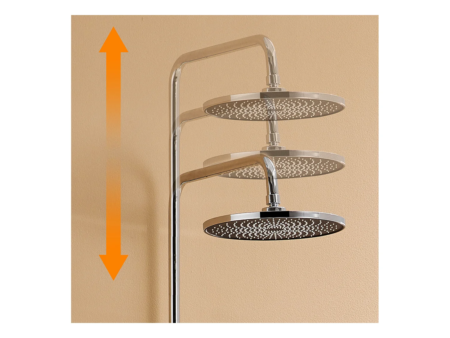 Colonne de Douche,AURALUM MAX Colonne Douche avec Mitigeur Hauteur Réglable,Mitigeur Baignoire avec Tête Douche 26 * 26cm,Pommeau à main 3 Jets