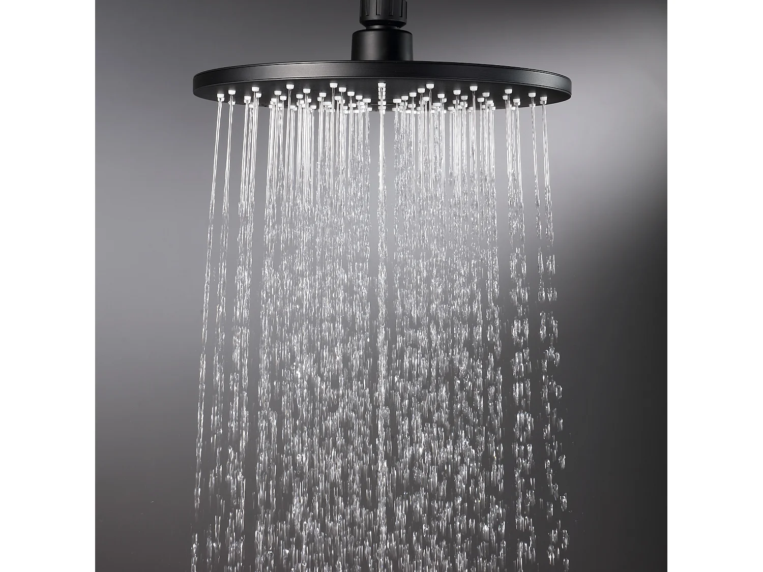 Colonne de douche sans mitigeur, Cecipa max L Pomme 220mm+Douchette 2 jets, Noir,EU Modèle