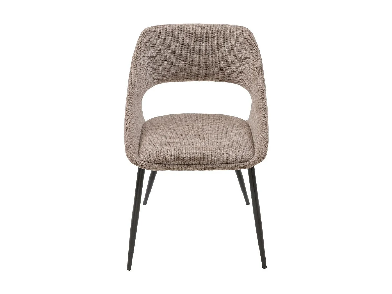 Set van 6 stoelen in stof met metalen onderstel L51 cm - ELODIE