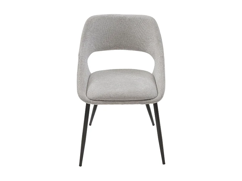 Lot de 6 chaises en tissu avec piètement en métal L51 cm - ELODIE