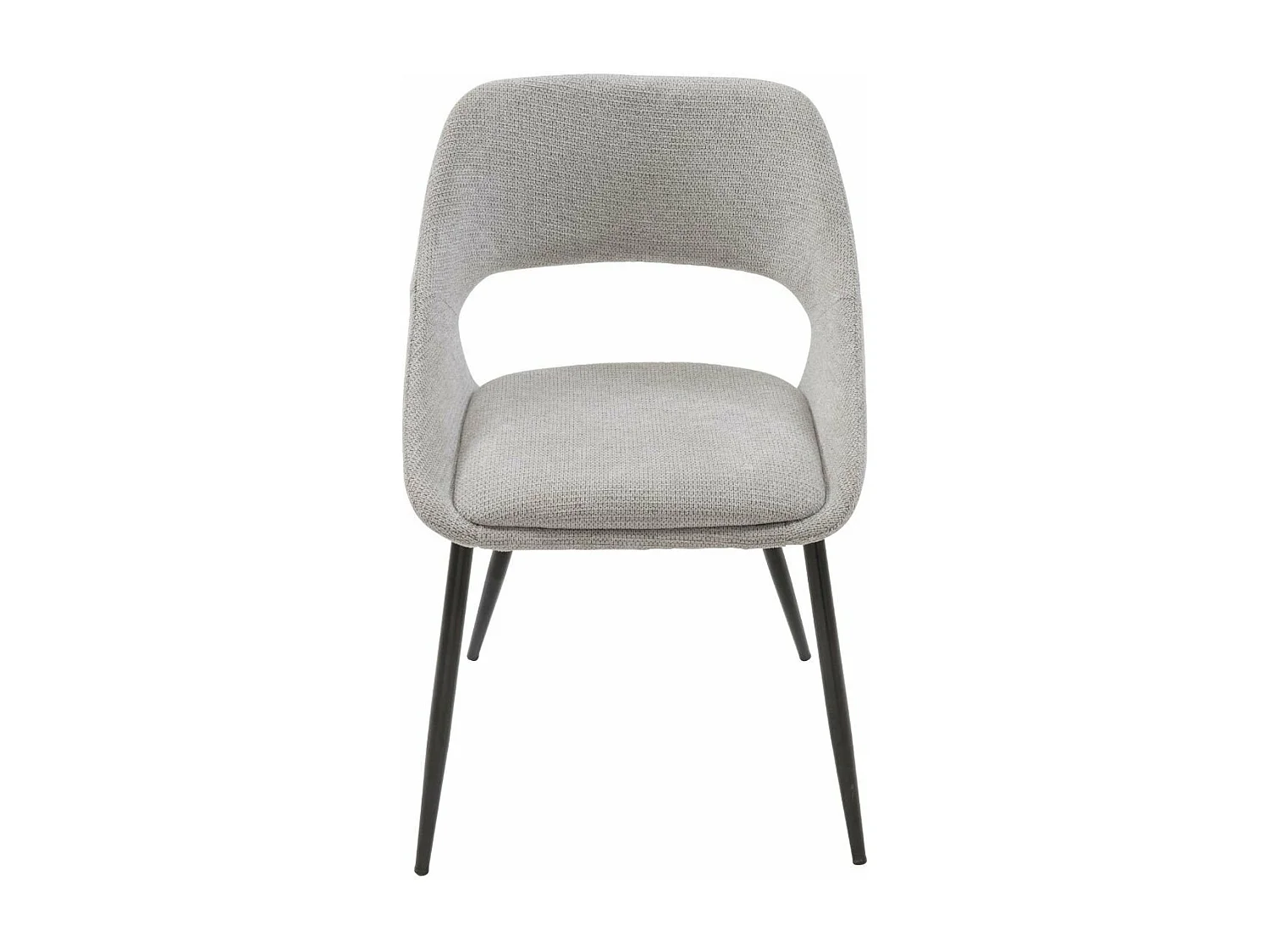 Set di 2 sedie in tessuto grigio con gambe in metallo L51 cm - ELODIE