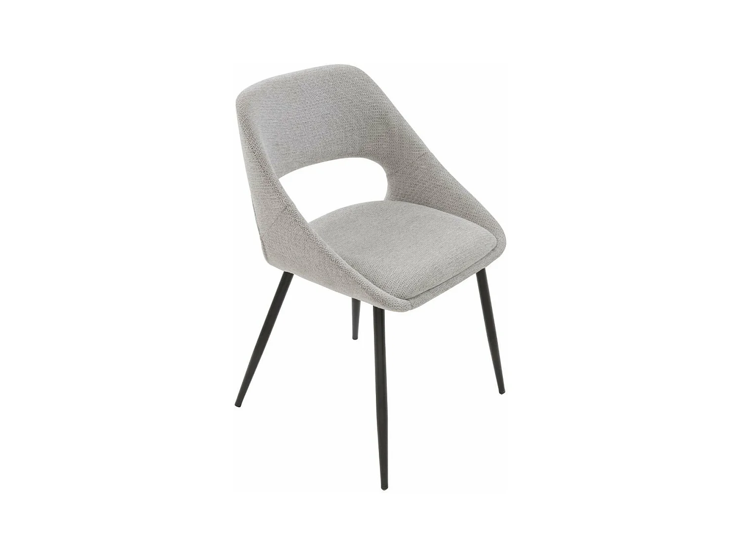 Lot de 2 chaises en tissu avec piètement en métal L51 cm - ELODIE