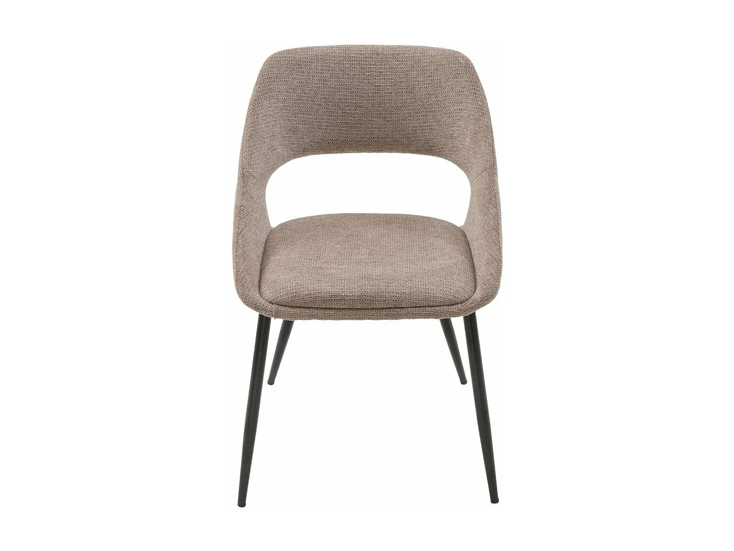 Set van 2 stoelen in stof met metalen onderstel L51 cm - ELODIE