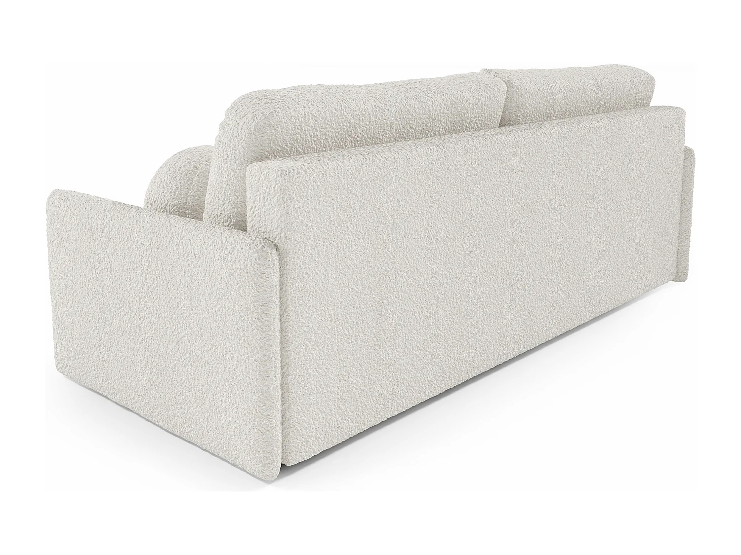 Canapé convertible 3 places - en bouclette crème - GLOVE