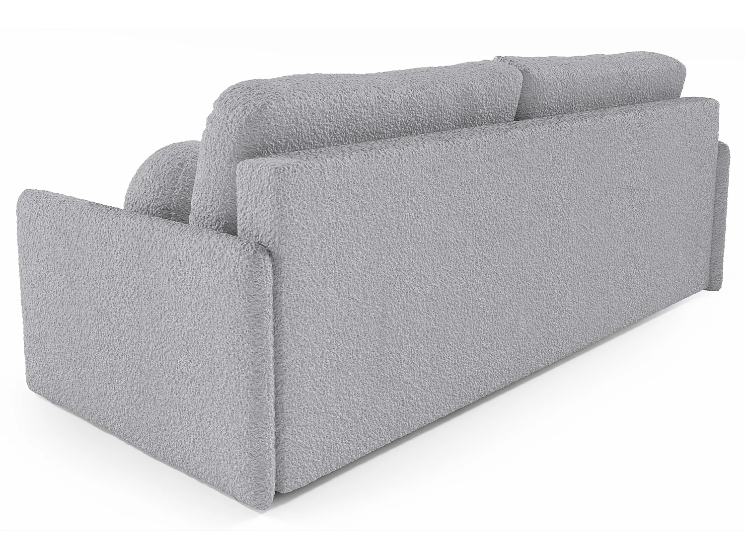 Sofa mit Schlaffunktion, Stauraum - Bouclé-Bezug - grau - GLOVE
