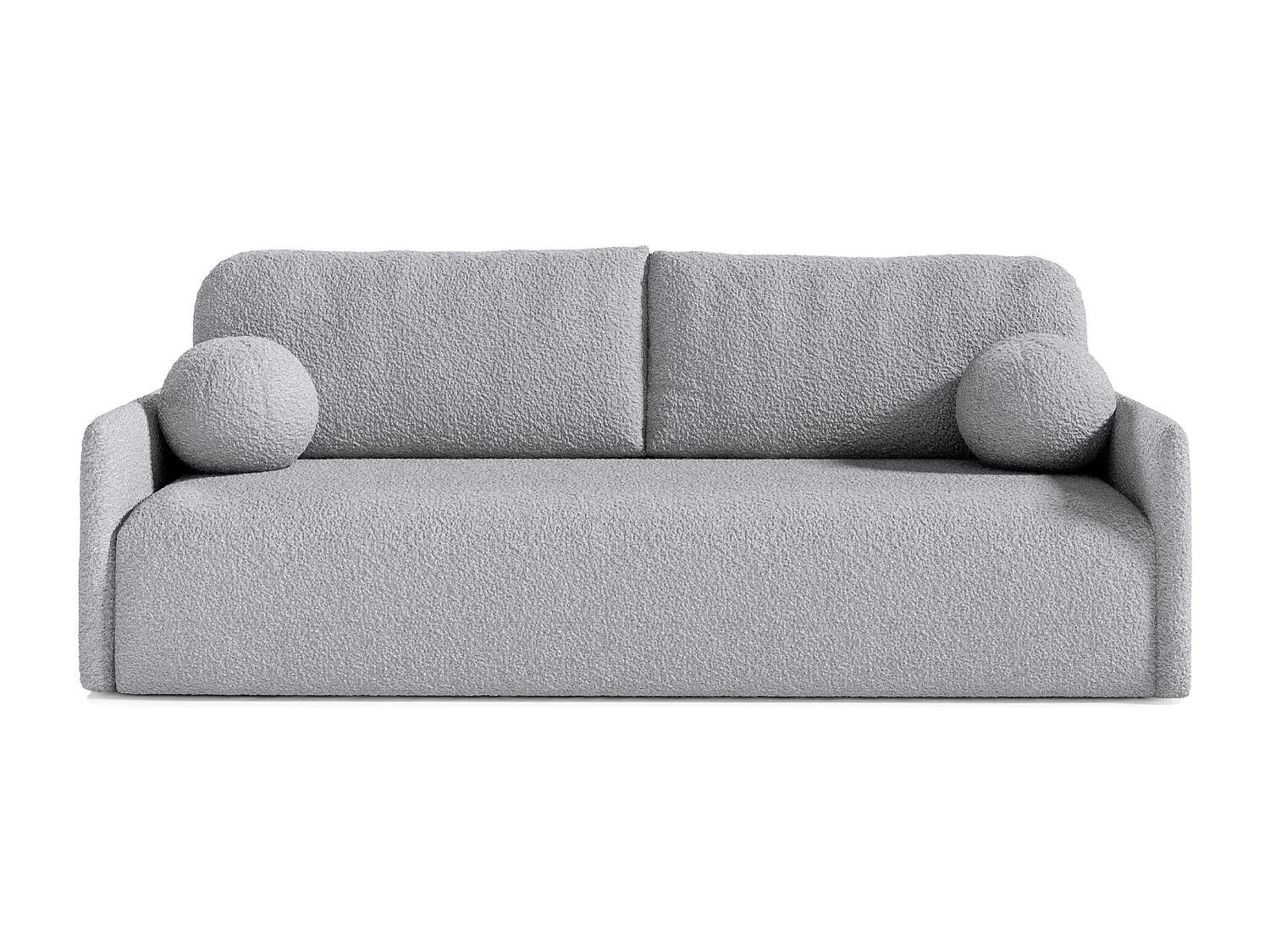 Canapé convertible 3 places - en bouclette gris - GLOVE